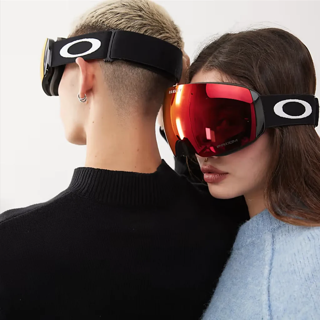 Oakley Flight Deck skibril tijdens wintersport